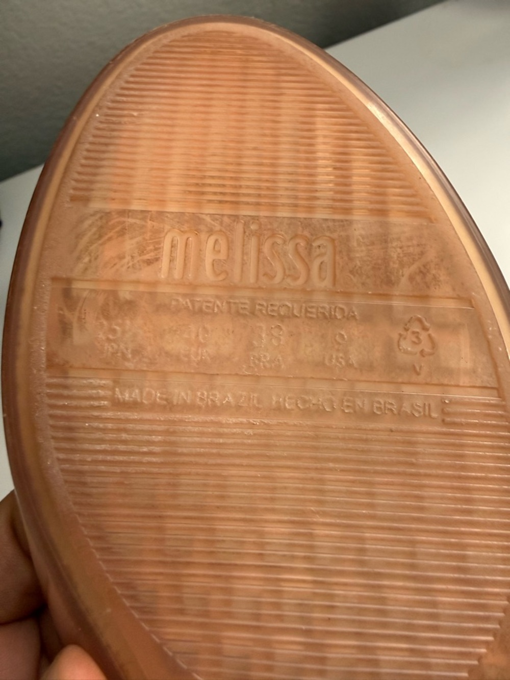 Melissa + Alexandre Herchcovitch Taupe Floral Jelly Ballet Flats - Picture 7 of 7
